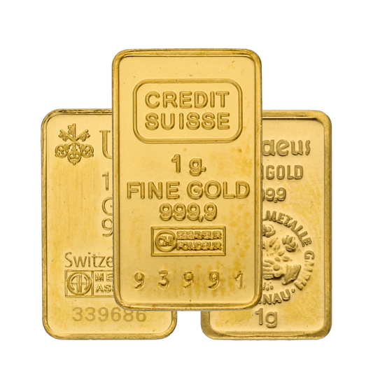 1 克金条 | 24k 足金 |瑞士工艺|投资级金条|收藏级珍贵黄金|瓦尔坎比